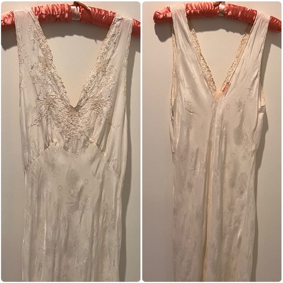 Antique C1900s ‘City of Paris’ San Francisco L’Elegance Silk night slip gown - Picture 10 of 16